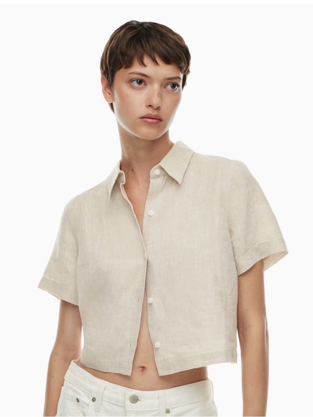 Wilfred 100% Organic Linen Shirt in White